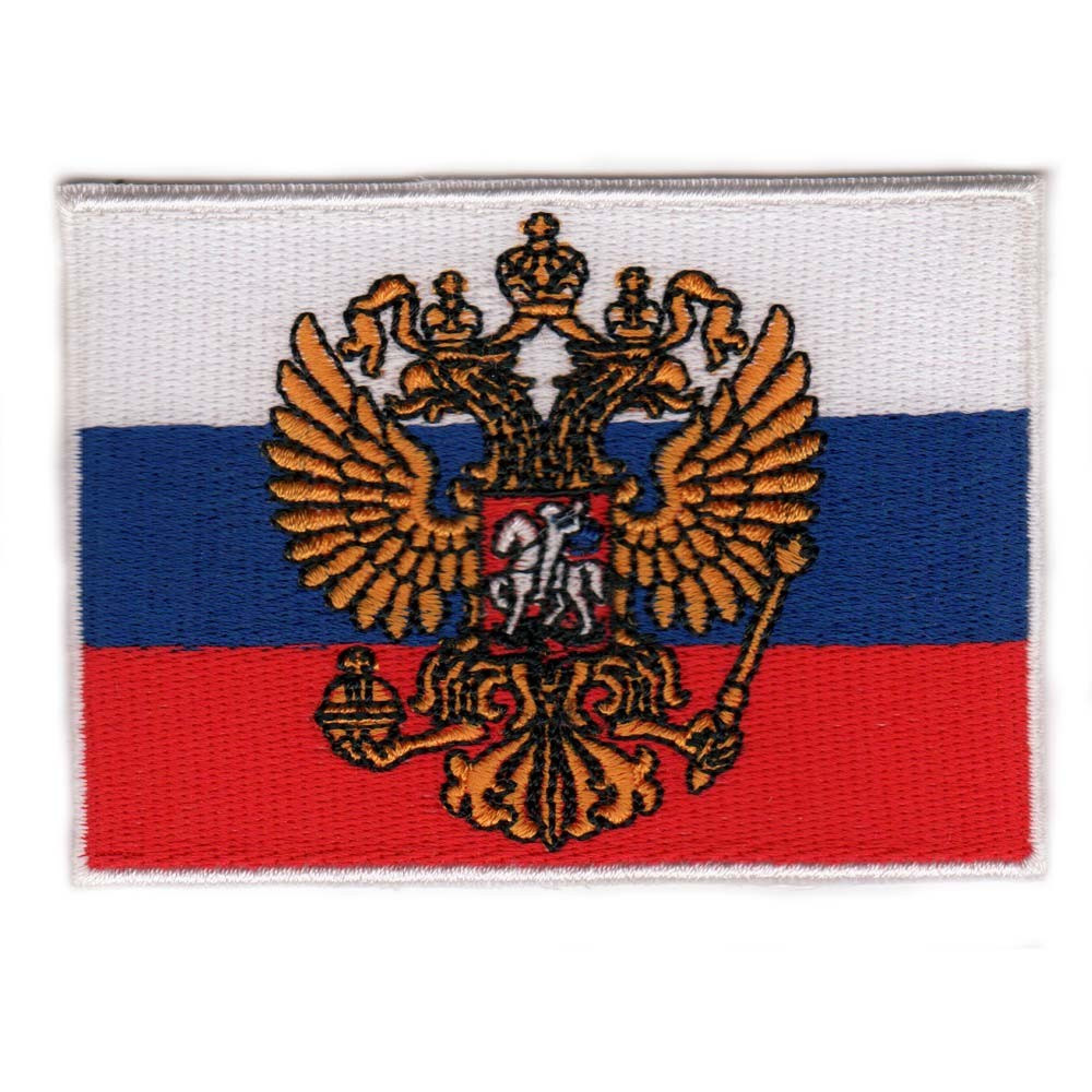 Patch drapeau Russie avec armoiries - La Tranchée Militaire