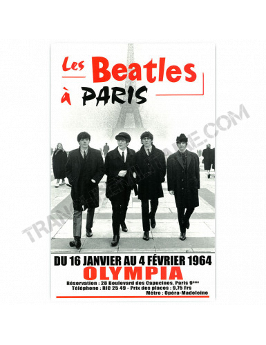 Affiche Les Beatles à Paris