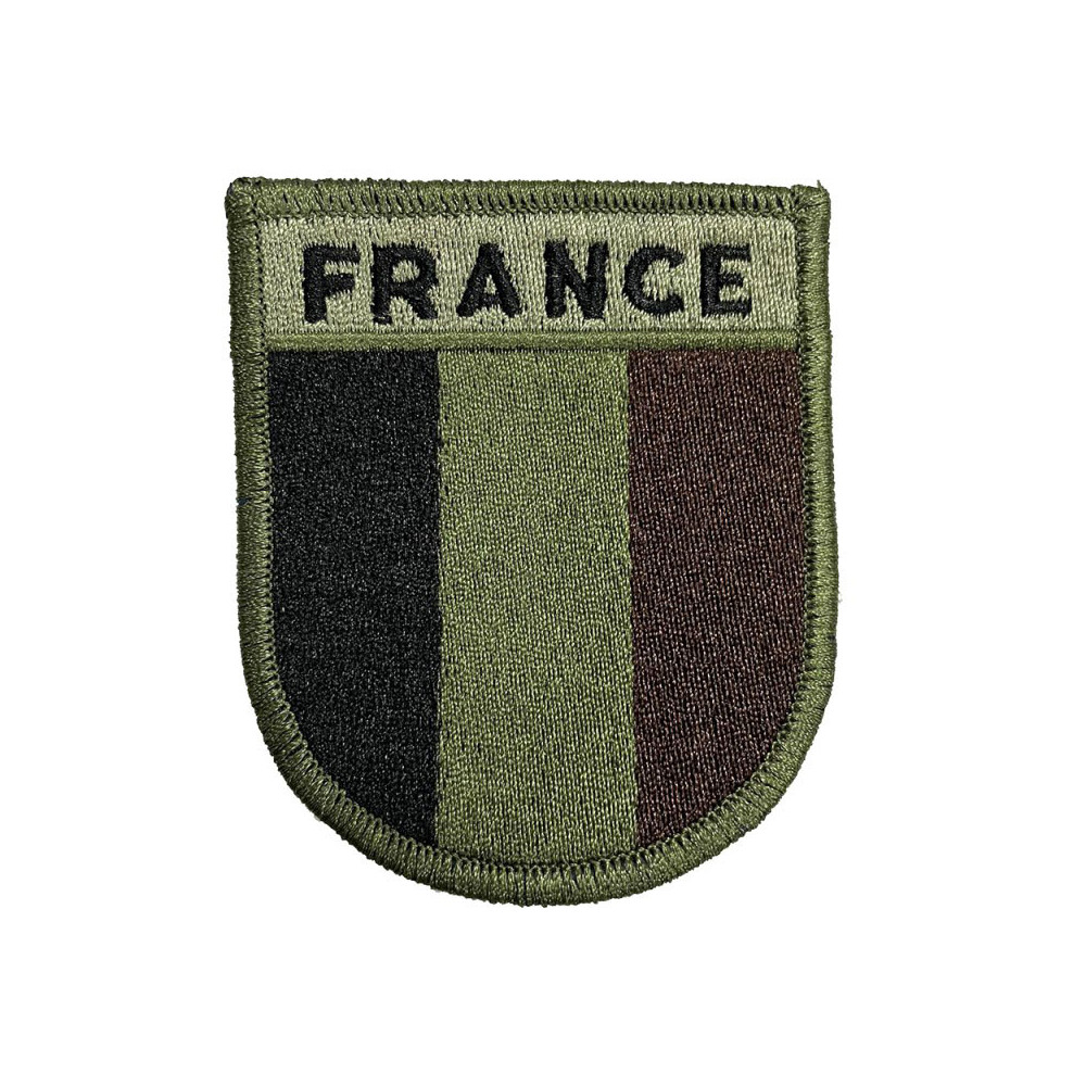 Ecusson France (bord vert) - La Tranchée Militaire