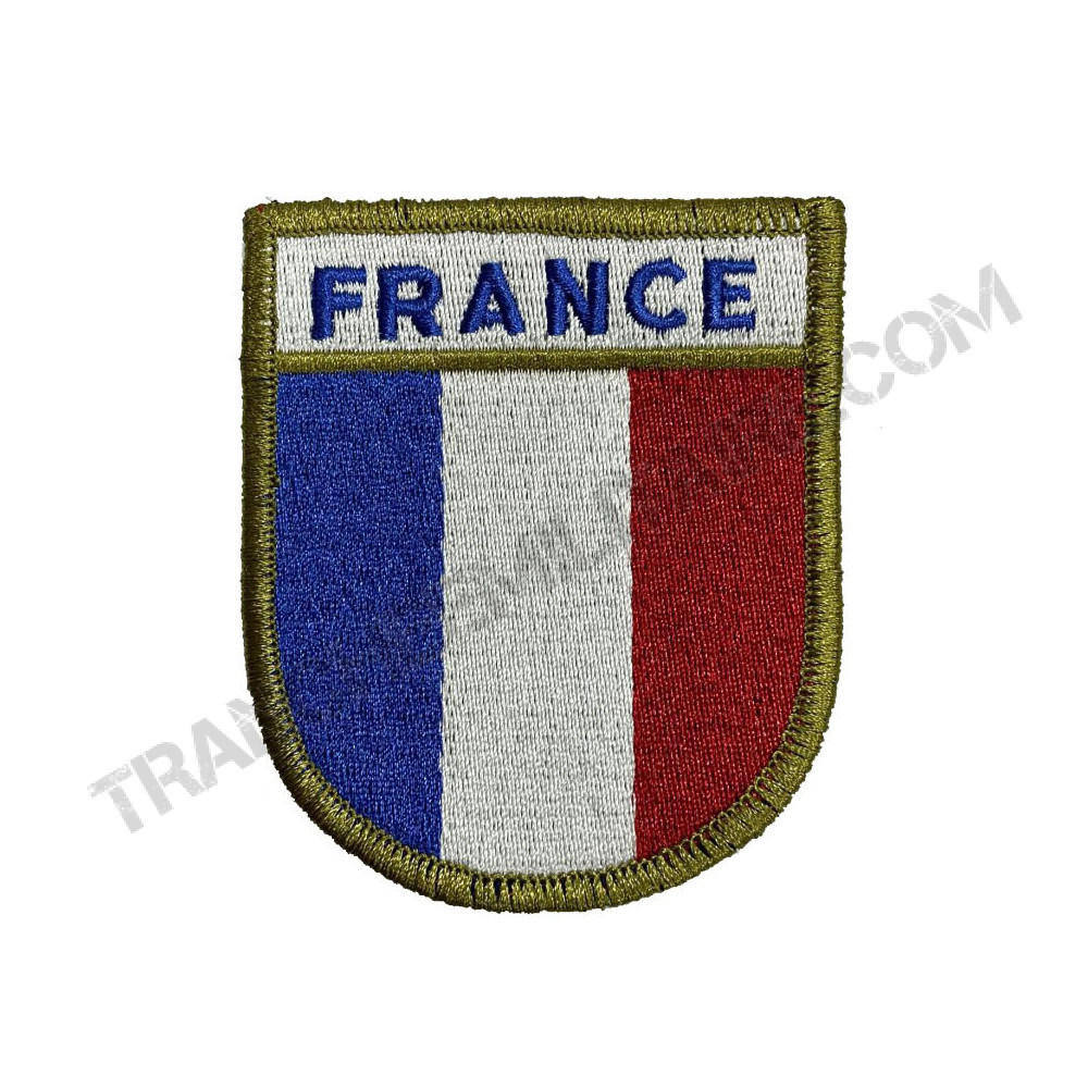 Ecusson France (bord vert) - La Tranchée Militaire