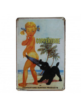 Plaque vintage "Coppertone...