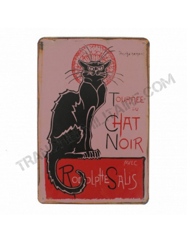Plaque vintage "Chat noir"