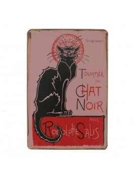 Plaque vintage "Chat noir"