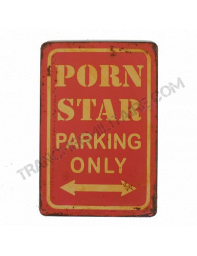 Plaque vintage "Porn Star...