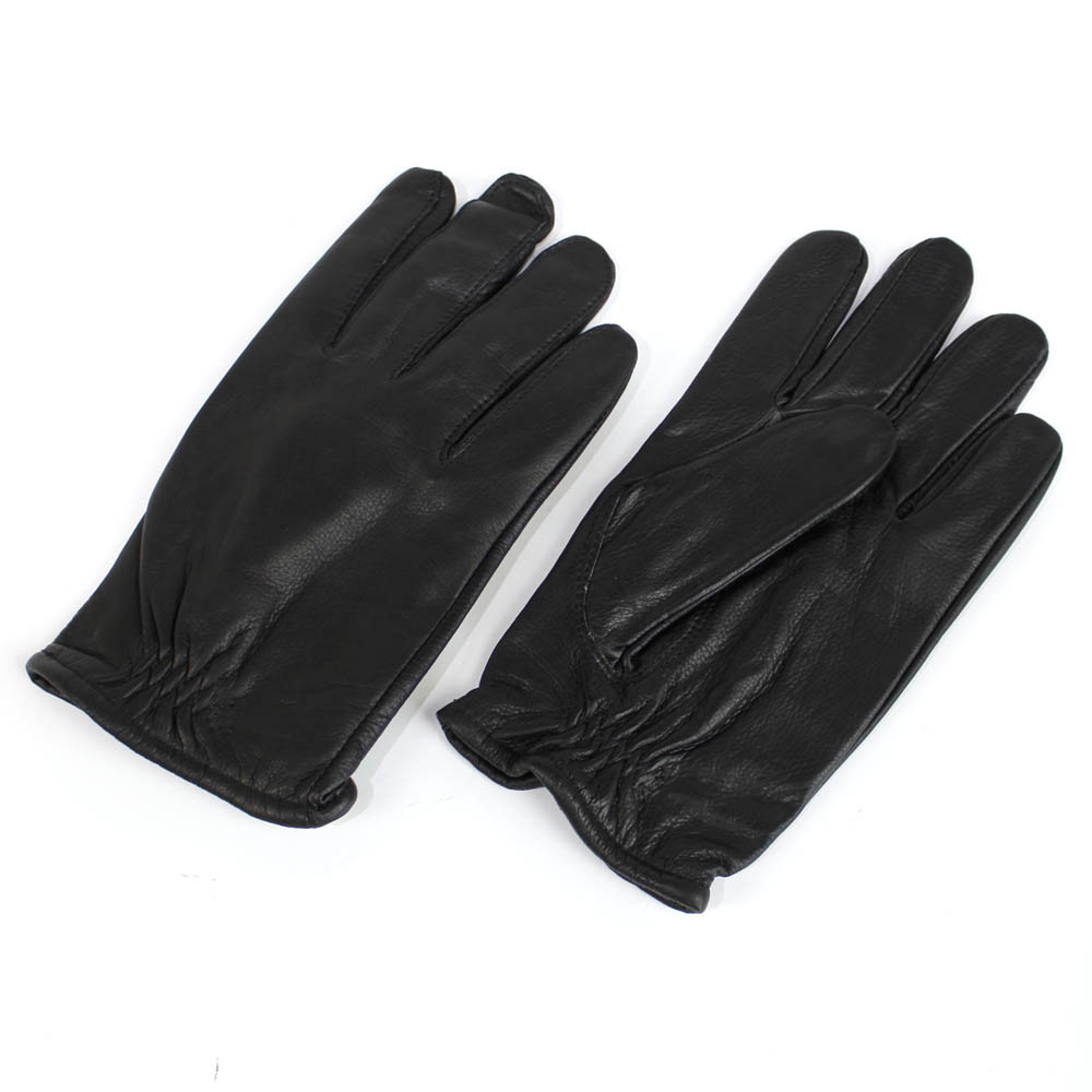 Gants Intervention Cuir noir - La Tranchée Militaire