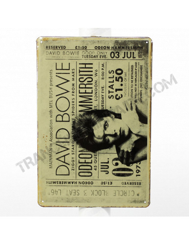 Plaque Bowie ticket Odeon