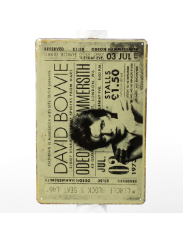 Plaque Bowie ticket Odeon