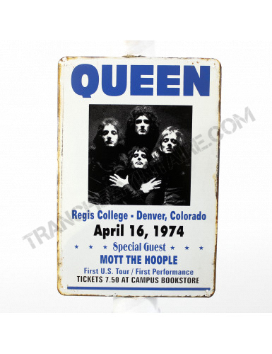Plaque Queen 1974 (blanche)