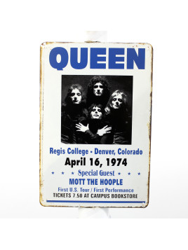 Plaque Queen 1974 (blanche)