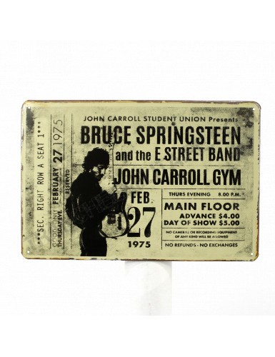Plaque Springsteen ticket...