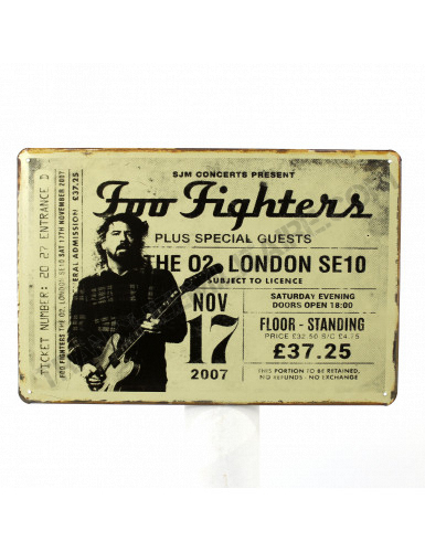 Plaque Foo Fighters ticket