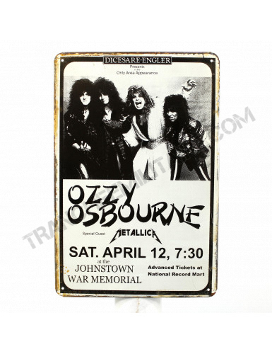 Plaque Ozzy Osbourne Metallica
