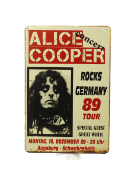 Plaque Alice Cooper 89 Tour