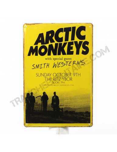 Plaque Artic Monkeys (jaune)