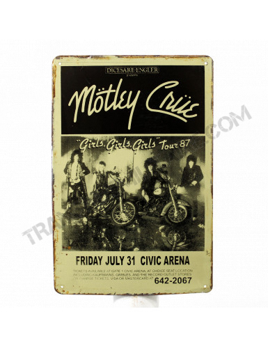 Plaque Mötley Crüe Tour 87