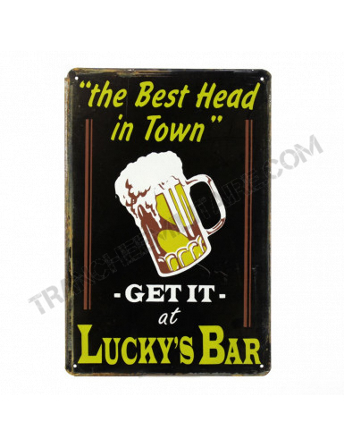 Plaque Lucky's Bar