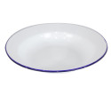 Assiette blanche émaillée