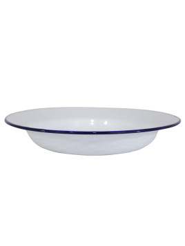 Assiette blanche émaillée