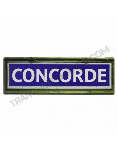 Mini plaque métro Concorde