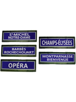 Lot 5 mini plaques métro 2