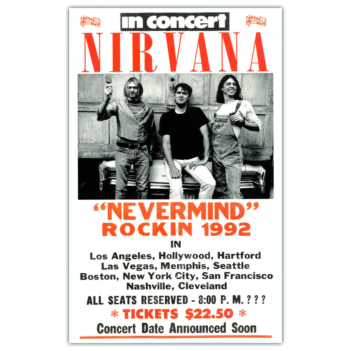 Affiche de concert Nirvana Affiche de concert Nirvana