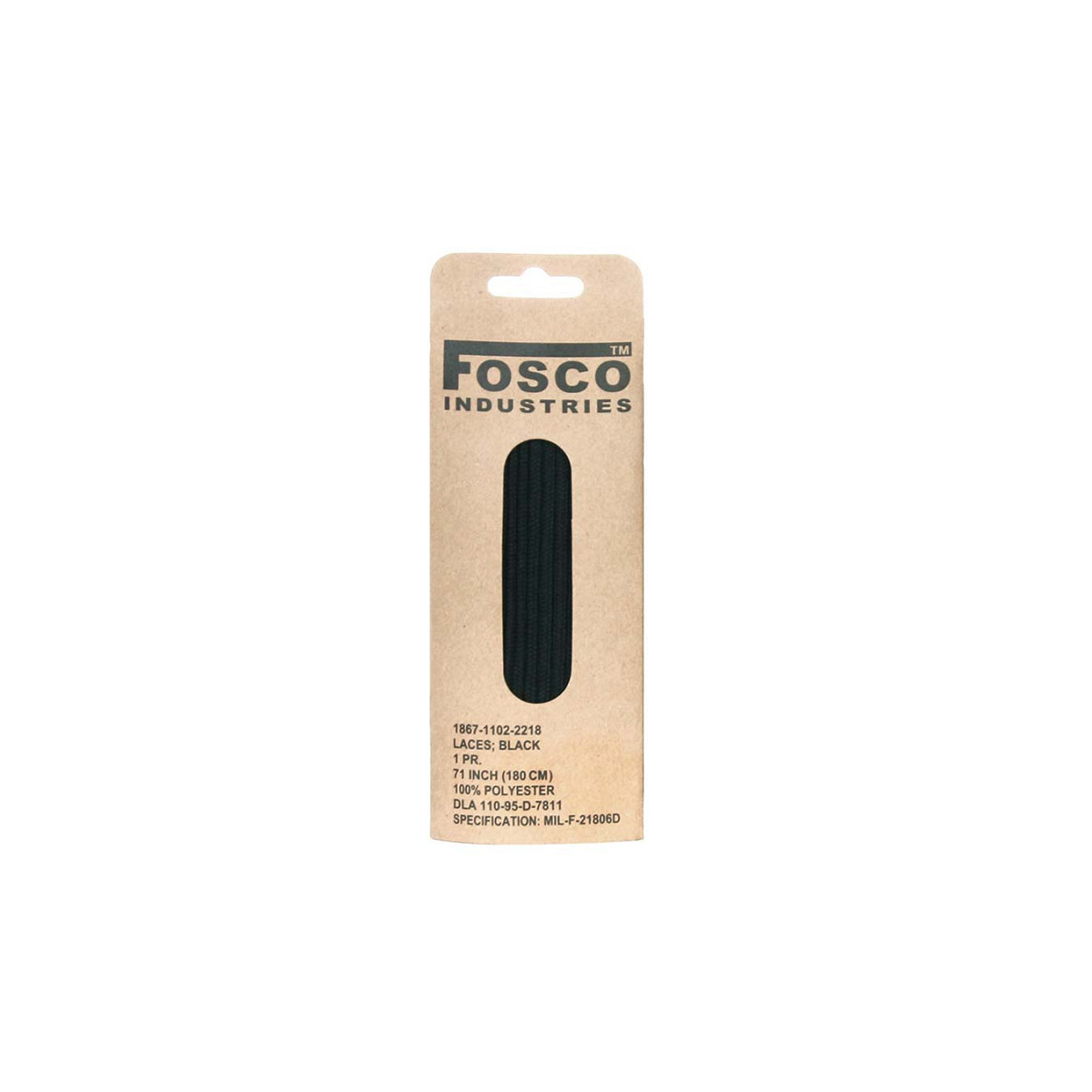 Lacet rond noir 160 cm pour rangers