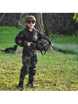 Combinaison Pilote camouflage woodland pour enfant