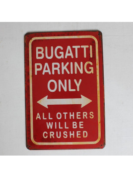 Plaque Bugatti en métal 