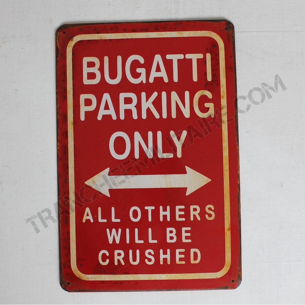 Plaque Bugatti en métal 