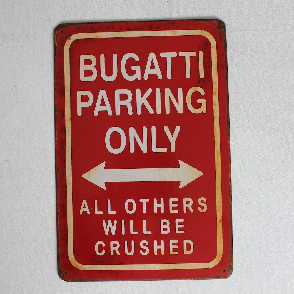 Plaque Bugatti en métal 