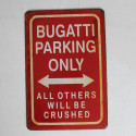 Plaque Bugatti en métal 