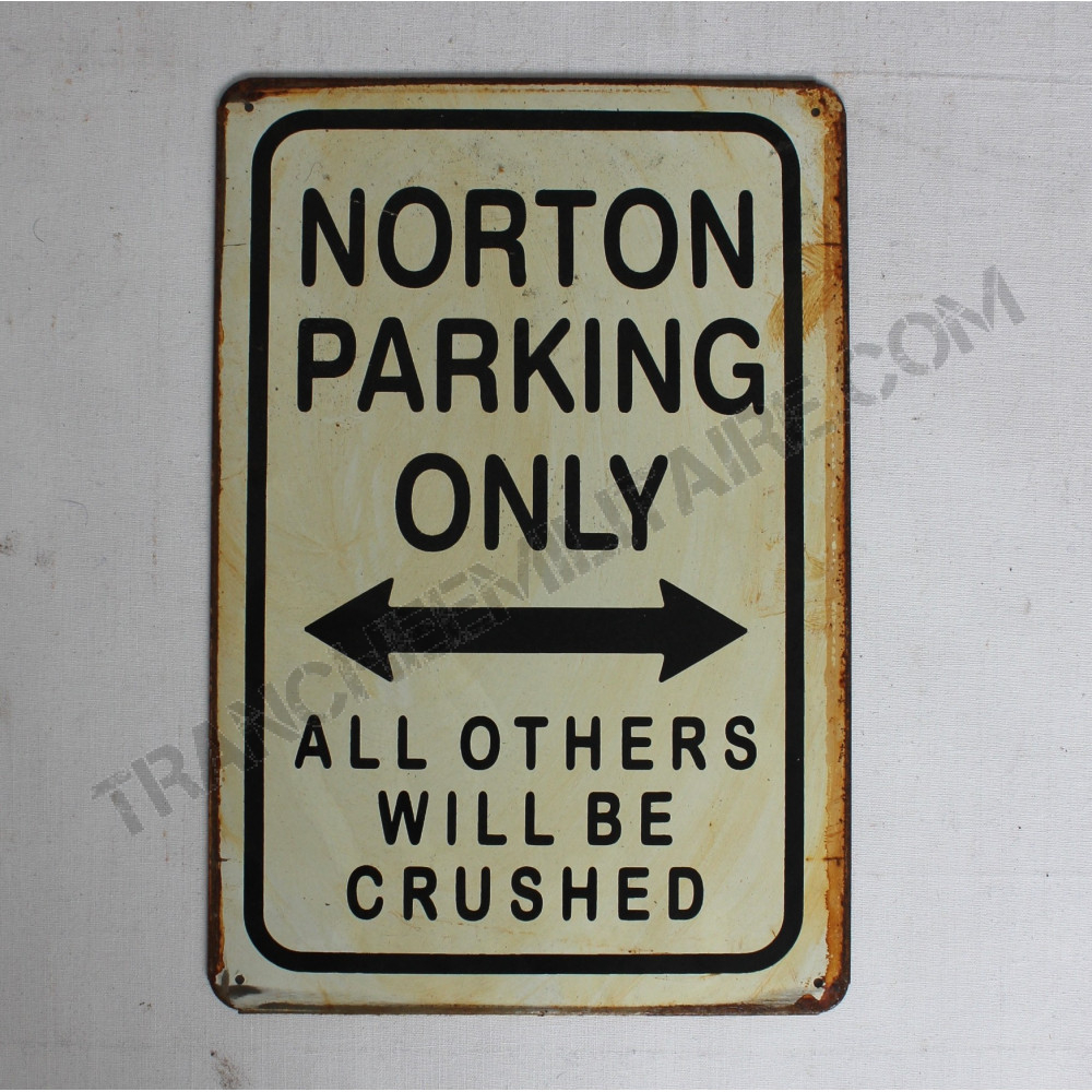 Plaque Norton en métal 