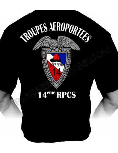 T-SHIRT 14ème RPCS (Régiment Parachutistes de Commandement et de Soutien)