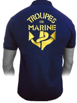 Polo brodé Troupes de Marine